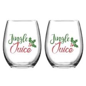 Jingle Juice Christmas Wine Glass